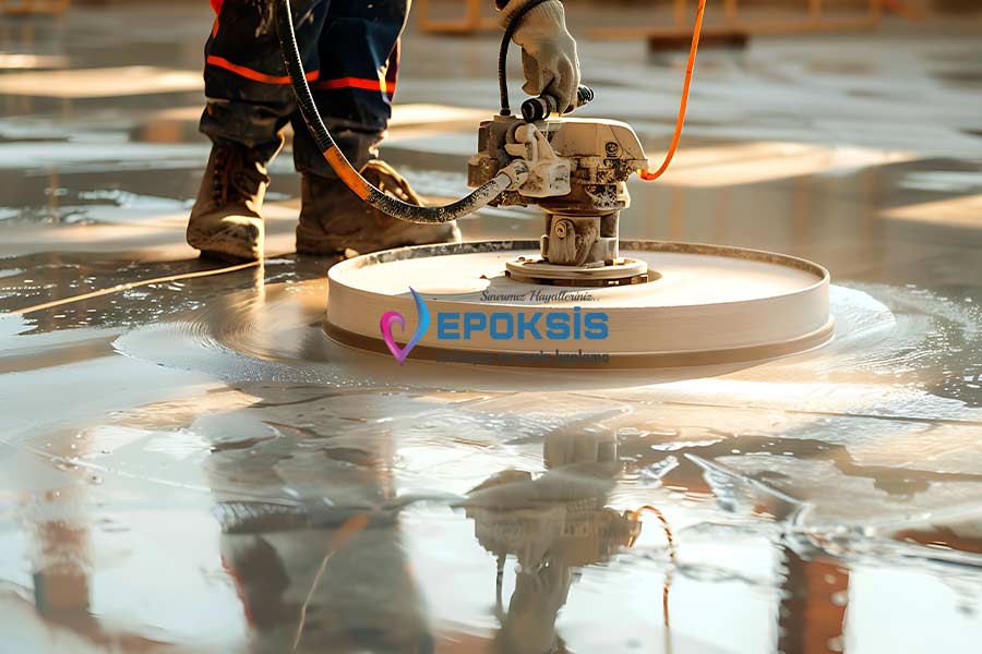 Beton Zemin Parlatma, Yüksek Işık Yansıtma - Epoksis